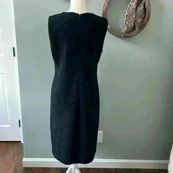 Armani Collezioni Navy blue textured midi dress size 16 - Picture 5 of 7